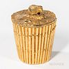 Small Gold-painted Lidded Bronze Vessel