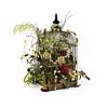 Large Floral Display Brass Bird Cage