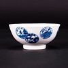 A CHINESE BLUE AND WHITE MEDALLION BOWL