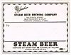 1941 Anchor Steam Beer No Ref. Keg or Case Label No Ref. San Francisco, California