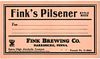 1933 Fink's Pilsener Beer No Ref. Harrisburg, Pennsylvania