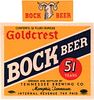 1940 Goldcrest Bock Beer 12oz ES119-13 Memphis, Tennessee