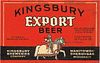 1933 Kingsbury Export Beer 12oz Manitowoc, Wisconsin