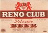 1936 Reno Club Pilsner Beer 11oz WS20-04 Los Angeles, California