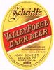 1939 Scheidt's Valley Forge Dark Beer 12oz PA60-18 Norristown, Pennsylvania