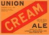 1933 Union Cream Ale 12oz No Ref. New Castle, Pennsylvania