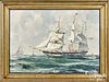 John Stobart oil on canvas of a ship