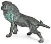 Lifesize bronze lion, after Antoine Louis Barye