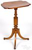 Tiger maple candlestand, ca. 1830