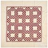 White and umber pieced quilt, late 19th c.