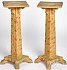 Pair of painted pine pedestals, early/mid 20th c.