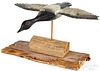 Carved and painted flying balsa body duck decoy
