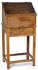 New England pine desk on stand, ca. 1770