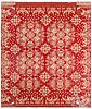New York red and white Jacquard coverlet