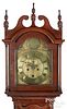Connecticut Chippendale cherry tall case clock