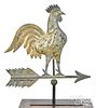 Swell bodied cockerel weathervane, late 19th c.