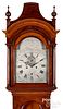 Massachusetts Chippendale mahogany tall case clock