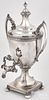 Philadelphia coin silver hot water urn, 19th c.