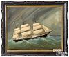China Trade oil on canvas ship portrait