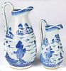 Two Chinese export porcelain Canton pitchers