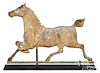 Swell bodied copper hackney horse weathervane
