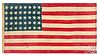 Forty star American linen flag, ca. 1889