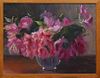 Dennis Perrin (1950-, Kansas/Louisiana), "Azalea Bouquet," c. 1987, oil on canvas, signed and dated lower right, presented in a wood frame, H.- 13 1/2