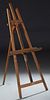French Carved Beech Artist's Adjustable Easel, early 20th c., tripod form. H.- 60 1/2 in., W.- 25 in., D.- 13 in.