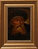 Old Master School, "Portrait of a Renaissance Man," late 19th c., oil on canvas laid to board, unsigned, presented in a gilt frame, H.- 8 1/2 in., W.-