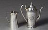 Two Pieces of Sterling Silver, 20th c., one a chocolate pot, #013, engraved "Women's Southern Golf Association Championship May 1934, New Orleans Coun