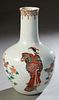 Large Japanese Baluster Porcelain Vase, 20th c., with figural geisha and floral decoration, H.- 17 in., Dia.- 11 in. Provenance: The Collection of Ron