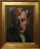 German Expressionist School, "Portrait of a Man," 1927, oil on canvas, signed "Scholtz" and dated indistinctly lower left, possibly George Scholz with