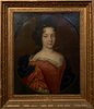Attributed to Pierre Mignard (1612-1695, French), "Portrait of a Lady," 18th c., oil on canvas, unsigned with "Mignard" artist plaque attribution on f
