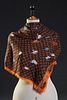 Louis Vuitton Silk Scarf, in a brown monogram pattern with cat and dog motifs, H.- 51 1/2 in., W.- 51 1/2 in.