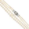 MIKIMOTO - Two cultured pearl necklaces. To include a graduated cultured pearl two-row necklace, tog