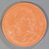 Glenna Goodacre (1939-2020), "Sacagawea," c. 1999, terracotta relief plaque, 245/2000, impressed signature and date on bottom edge below the portrait,