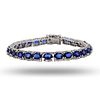 Blue Sapphire & 14K White Gold Bracelet