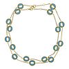 1970s Turquoise 18k Gold Link Necklace Suite