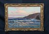 Sunset Seascape Coastal Landscape Oil Painting