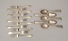 Collection of Georgian Sterling "Shell" Flatware