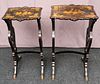 Antique Chinese Black Lacquer Nesting Tables