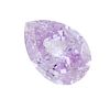 (179423) A loose pear-shape fancy intense pink-purple diamond, weighing 0.21ct. Accompanied by repor