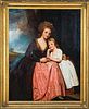Mrs Bradebridge & Daughter Portrait Oil Painting