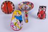 M-20th C Lithographed Tin Noisemaker Toys, Four