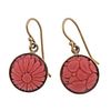 Antique Victorian 18k Gold Carved Coral Earrings