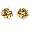 18K Gold Large Knot Earrings