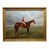 Jockey on His Race Horse Oil Painting