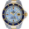 Rolex Mens Submariner Watch SS & 18K Yellow Gold Blue