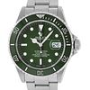 Rolex Mens Submariner 16610 Watch Stainless Steel Green
