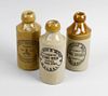 Two boxes containing a large collection of assorted pottery bottles Comprising a box of printed ston